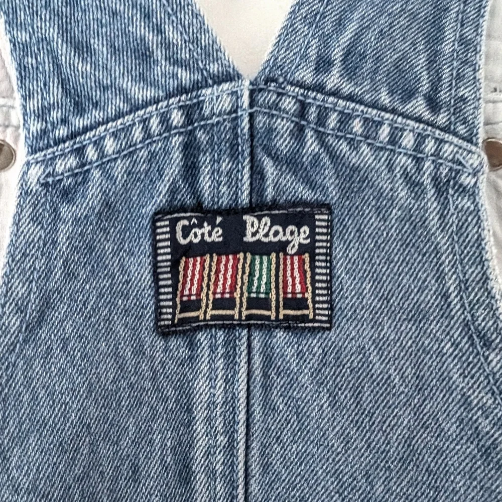 Vintage Jacadi Girl's Blue Denim Jeans Dress Jumper ~ Size 8 - Picture 7 of 9